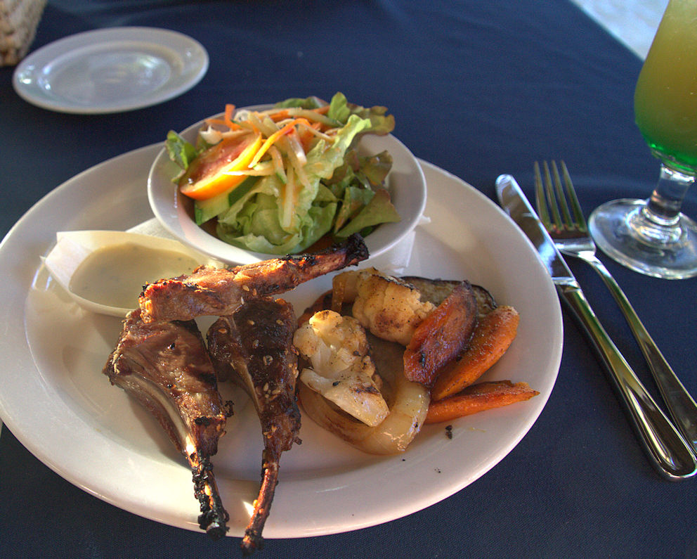 Lamb cutlets from The Brasserie.